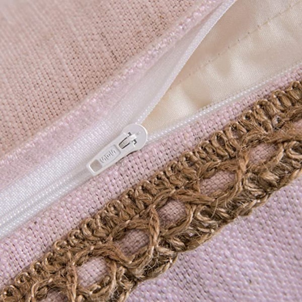 Maalaismainen tyynynpäällinen pellava reunuksilla 18 X 18 tuumaa 18 X 18 in