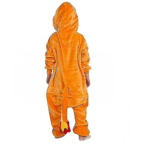 Børne Jumpsuits Kostume Dyr Onesie Nattøj Pyjamas Hættetrøjer Sovetøj Cosplay Karneval Kostume Jul Halloween (charmander 130cm)..