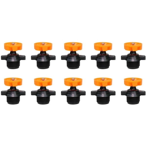 10 st 360 Graders Roterande Sprinklerhuvud, Automatisk Trädgårdsbevattning, Orange Orange 10 pcs