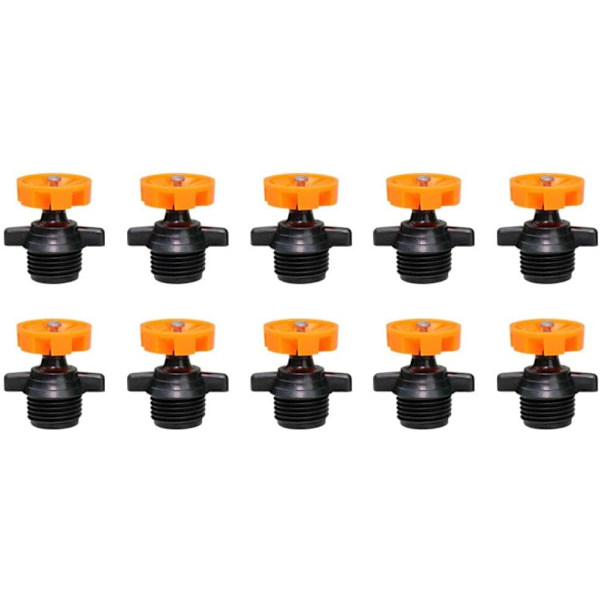 10 stk. 360 Graders Rotations Sprinklerhoved, Automatisk Havevanding, Orange Orange 10 pcs