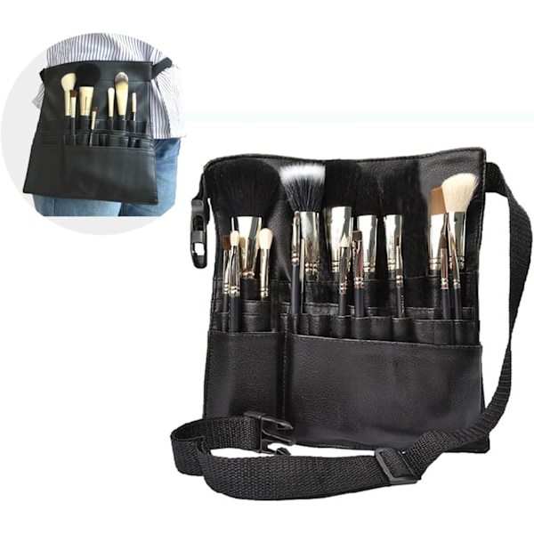 22 lommer Makeup Brush Pouch, Makeup Brush Bælte Forklæde Erhverv