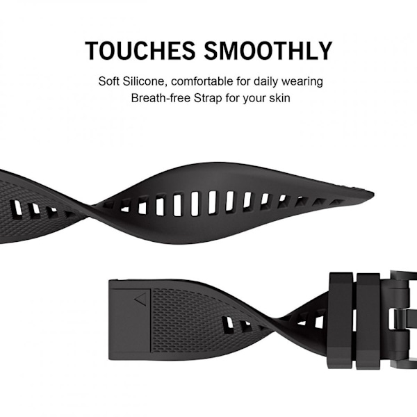 Tech-Protect Garmin Fenix 26 mm Armband Smooth Svart 40