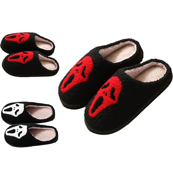 Ghost Face Tofflor Pumpa Tofflor Halloween Tofflor RÖDA 12 röda red 12