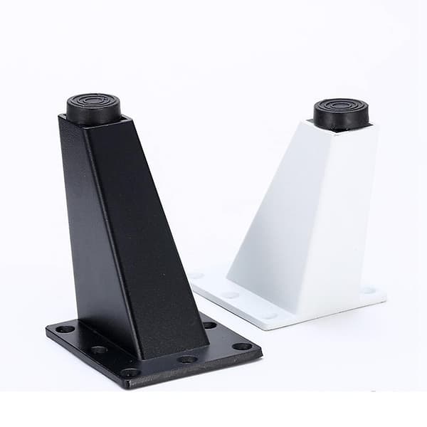 Sett med 4 hvite møbelben i aluminiumslegering, sofaben, 9 cm_max
