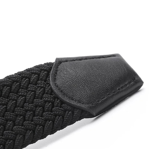 Stretchcanvas läderbälten för män Kvinna Casual Stickad Vävd Militär Taktisk rem Man Elastiskt Bälte för Byxor Jeans Style E