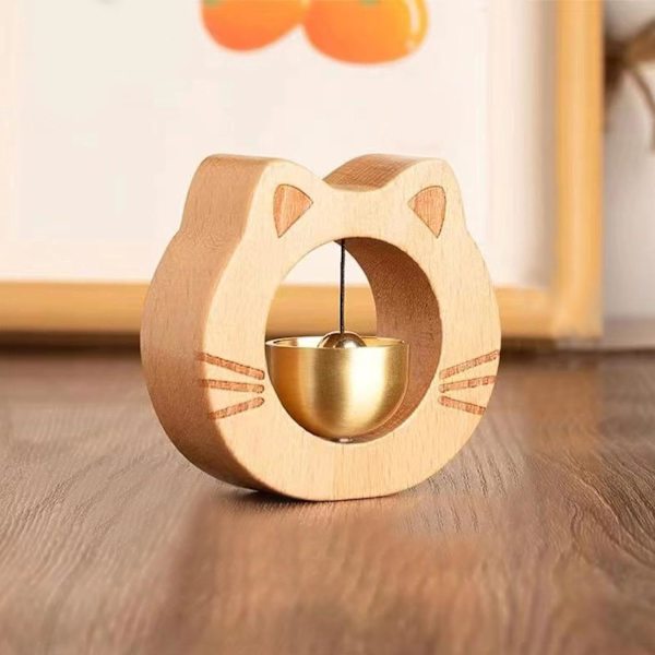 Dörrklocka med kattmotiv, magnetisk kylskåpsringklocka, entrépynt för heminredning