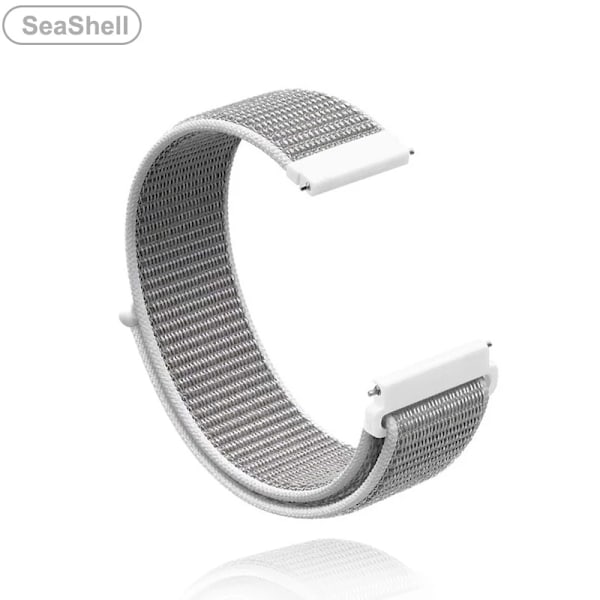 18 mm 20 mm 22 mm metalrem til Garmin Vivoactive 3 4 4s Band Watch Venu 2 2s SQ Forerunner 645 Armbånd Silikonløkke Nylon Håndled Nylon Seashell 22MM