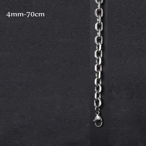 Rostfritt stål Halsband Länkkedja Metallkrage 4MM-70CM