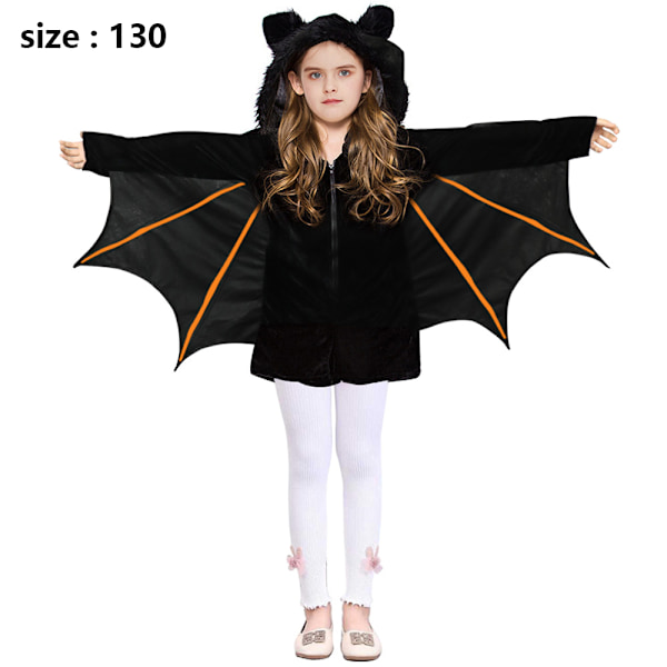 Børne Fleece Bat Kostume Barn Fuzzy Flying Bat Kostume pumpa Børn 150 Children 150