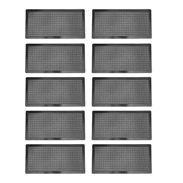 10 st PC-fläkt dammnätsfilter PVC-dator PC-fodral dammtät filterkåpa magnetisk svart 120x240mm