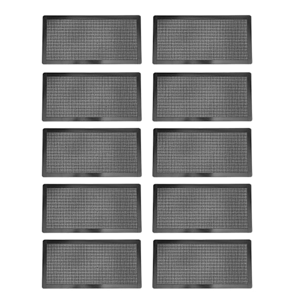 10 stk PC-vifte støvnettfilter PVC-datamaskin PC-etui støvtett filterdeksel magnetisk svart 120x240mm