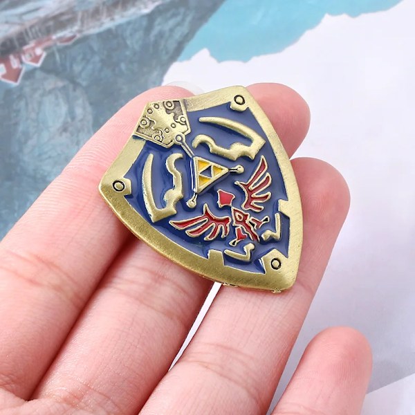 Zeldas Hylian Skjold Pins Brosch Majoras Maske Spirituelle Stene Mester Sværd Badge Broscher Reversnåle Jeans Skjorte Taske Smykker 08