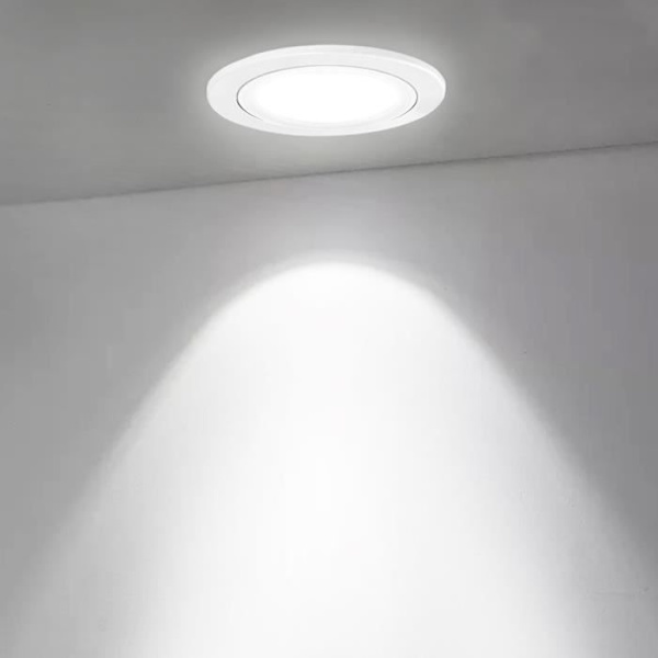 Aufun 20 stk. flade LED-downlights 230V, 5W indbygget indendørs belysning til stue, soveværelse, koldt hvidt