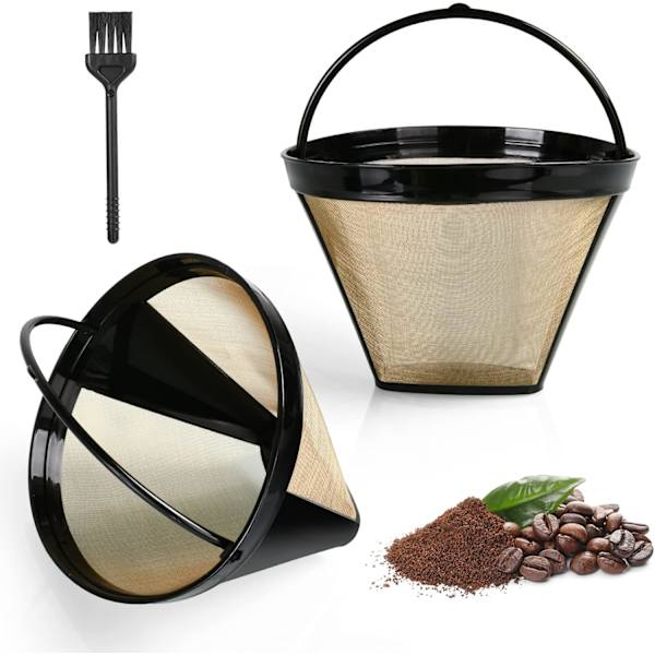 Genanvendeligt Keglekaffefilter nr. 4, Permanent Filter i Rustfrit Stål