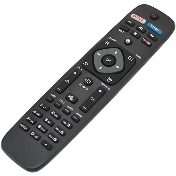 Ny fjärrkontroll för Philips Smart TV NH500UP Ersättning för LCD LED 4K UHD Smart TV-fjärrkontroll