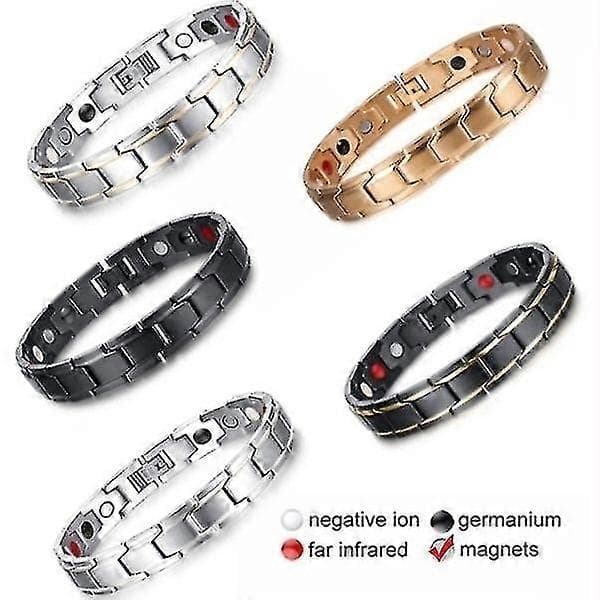 Magnetarmbånd til mænd, titanium stål, kraftfuld magnetisk terapi, magnetisk energiarmbånd_max