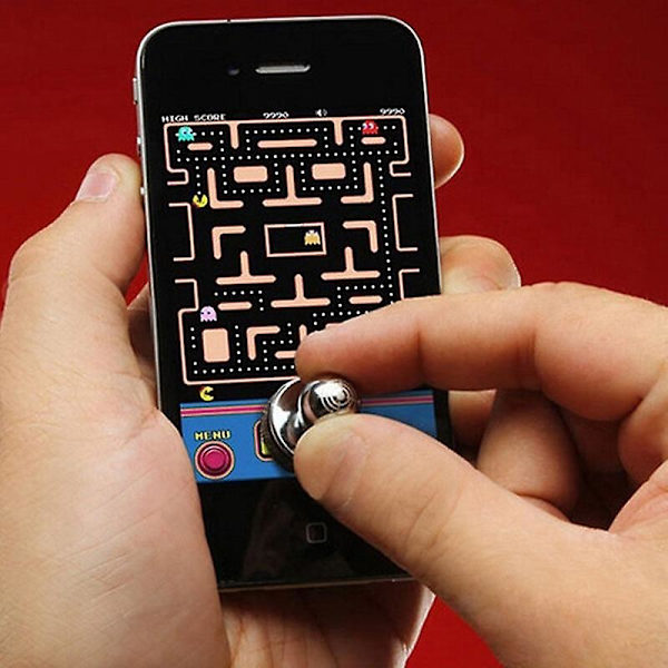 Kannettava peliohjain joystick kosketusnäyttöä varten mobiilipuhelimelle tabletille Jikaix Musta Black