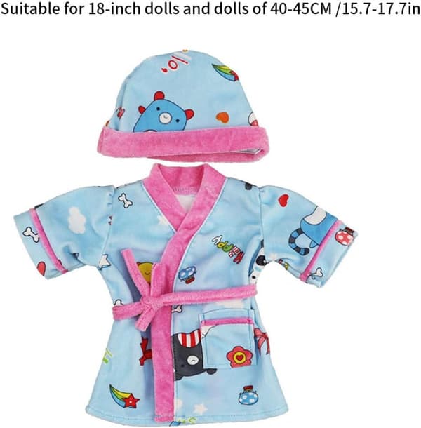 Dockpyjamas Baby Doll Robe Outfits Kläder Warme