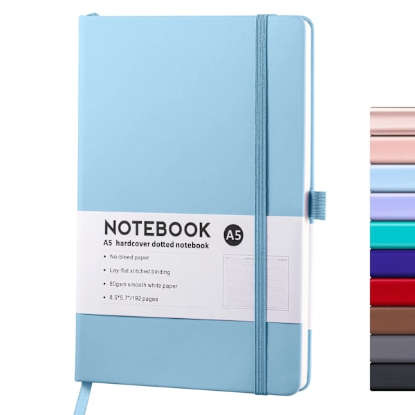 A5-skissebokrem Notatbok Liten notatbok A6-notatbøker og tidsskrifter Brevpapir Dagbok Skriveblokk Kontor Skolemateriell Sky blue A6