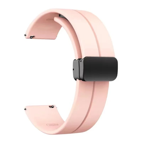 Magnetlås Silikonrem til Huawei Watch 3 pro GT3 GT2 42mm 46mm Til Mi Watch S1 Pro/ Watch 2 20mm 22mm Rem Armbånd pink Huawei GT3 46MM