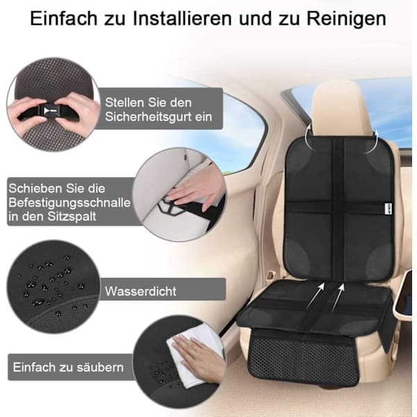 Barneseteputer (2-pakning) - Perfekt setebeskytter for bilseter—maks