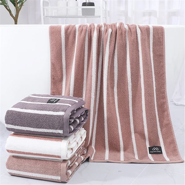 Stripete 100% bomull Voksen ansikt Badehåndkle for menn kvinner 70*140 34*74 Høy kvalitet gratis frakt 3 70x140 cm