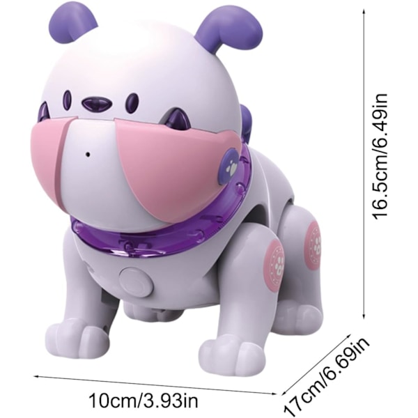 Interaktiv Syngende Robothund, Smart Leke for Jenter og Gutter, Kognitiv Ferdighetsutvikling Purple