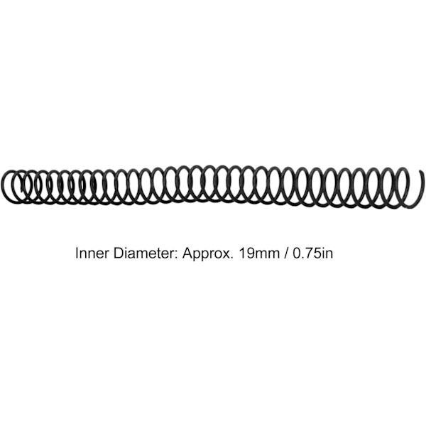 Spiralbundna spolar, 20 stycken, spiralbundna plastspolar, 19 mm, 3/4 tum innerdiameter, 30 hål, spiraler för A4- och A5-anteckningsböcker (svart) svart