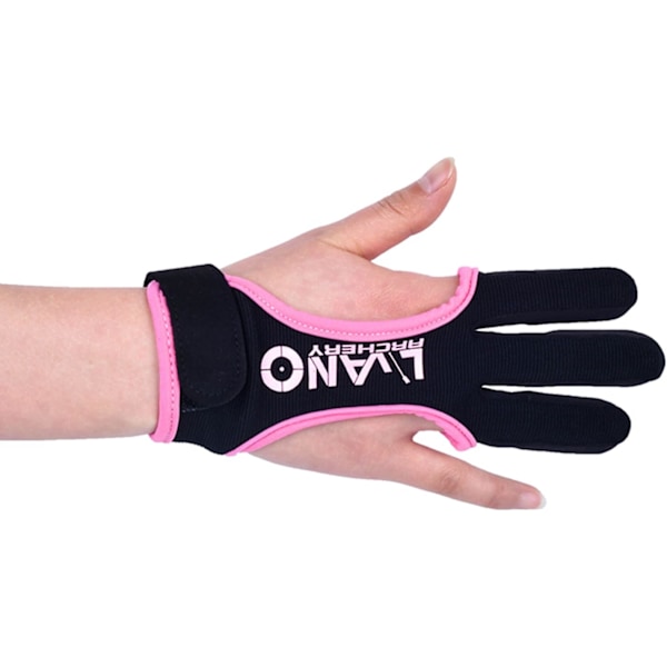 - Fingerbågskytte, Handskar, Fingerskydd, Handskar Skjut, Fingerskydd, Tillbehör för Recurve Compound Båge Svart Rosa S Black pink S