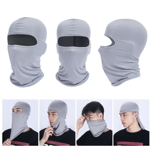 Balaclava / skihætte / MC-hue Lysegrå Light grey-max Light grey