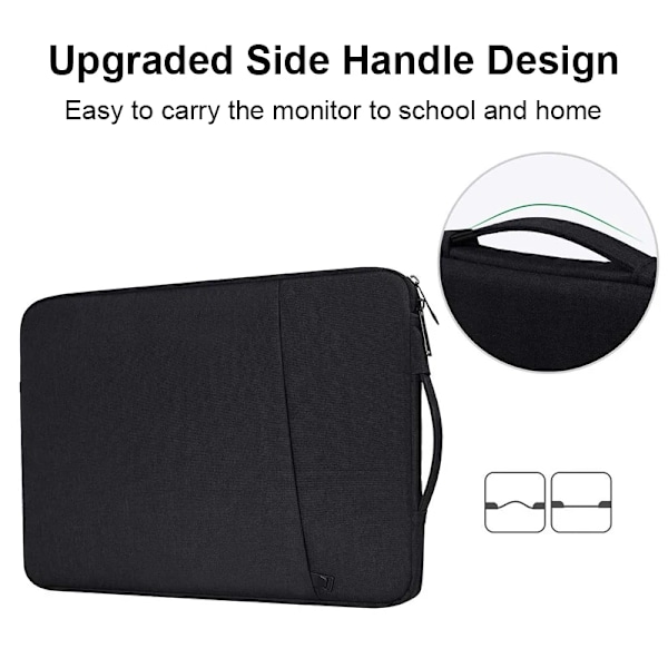 Laptopfodral Case 13, 13,3, 14, 15, 15,6 15,4 tum för Macbook Pro Air Vattentätt Notebook- cover Lenovo ASUS Huawei-väska Mörkgrå För 13-13,3 tum