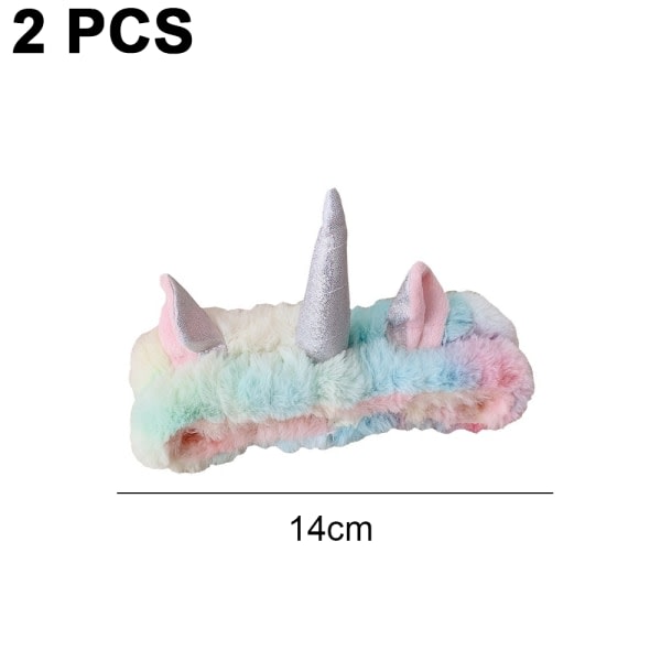 Yksisarvinen Pannband Pehmeä Pääpanta Kasvohiuspanta Hiustenpidike Värikäs SQBB