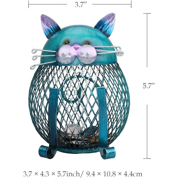 Spargris eller behållare i form av en katt för inredning