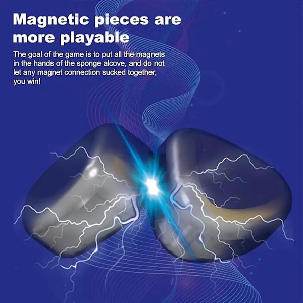 Magnetsjakk, morsomt magnetisk brettspill Puslespillstrategispill, magnetisk brettspill Familiebrettspill Julegave til barn Voksne B Med tau B With Rope