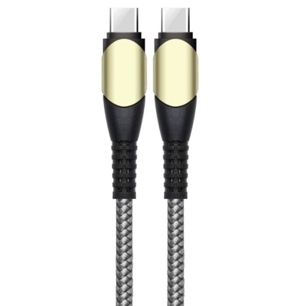 CQBB 60W snabb USB-C till USB-C-kabel för Samsung S23 Ultra S23+ S22 Ultra S21 FE S21 Ultra S20 S10 - Förstärkt nylon 1M Grå