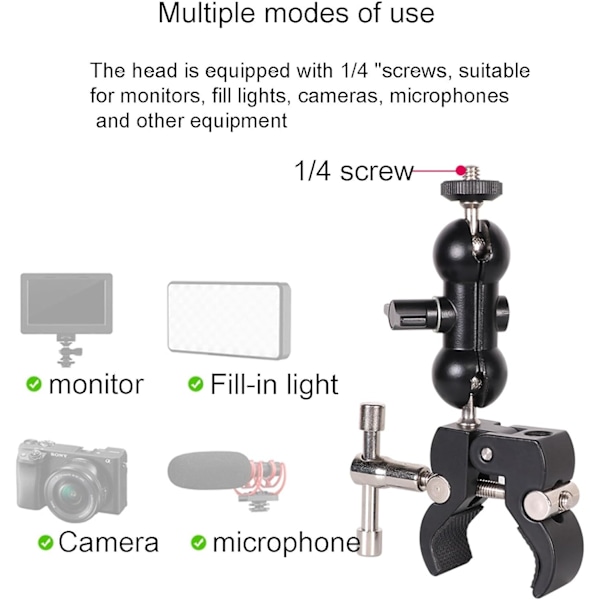 Babymonitor-beslag, 360 graders rotation, robust babykamera-stativ kompatibelt med de fleste babymonitorer