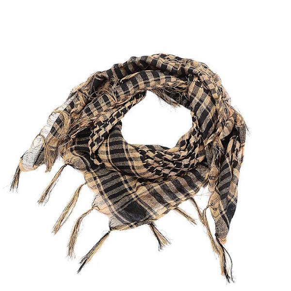 Sommar Unisex Taktisk Arabisk Cykelmask Scarf För Man Kvinnor Mode Lättvikt Hijab Scarf Spring Army Plaid Head Scarf Mask mörkblå 100 cm