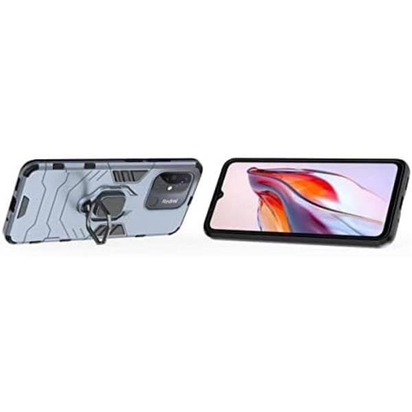 SQBB ZMONE- phone case för Xiaomi Redmi 12C case med skärmskydd i glas [2-pack] Heavy Duty Dual Layer Military Grade Shockproof Protective C Blue