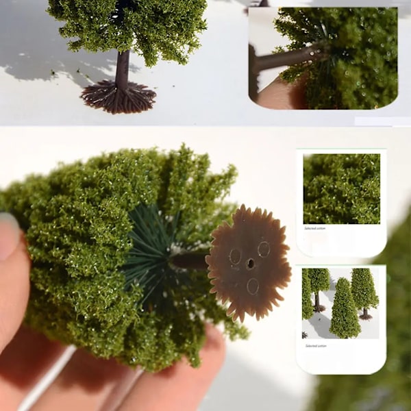 10 stk. Modell Furutrær Miniatyr Furutrær Skog Tog Jernbane Krigsspill Layout DIY Landskap Scenografi Jul Dekorasjoner 9cm-3