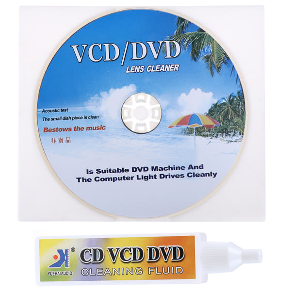 DVD VCD-spelare Head Lins Cleaner Dry&Wet Disc Cleaning Kit Rep SQBB