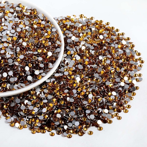 14400 kpl Strassit DIY-käsitöihin, Topaasi, SS20, 4,6-4,8 mm Topaz SS20/14400pcs