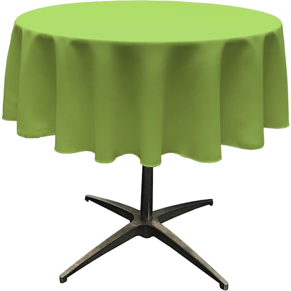 Rund bordsduk, polyester, fruktgrön engångsfärg
