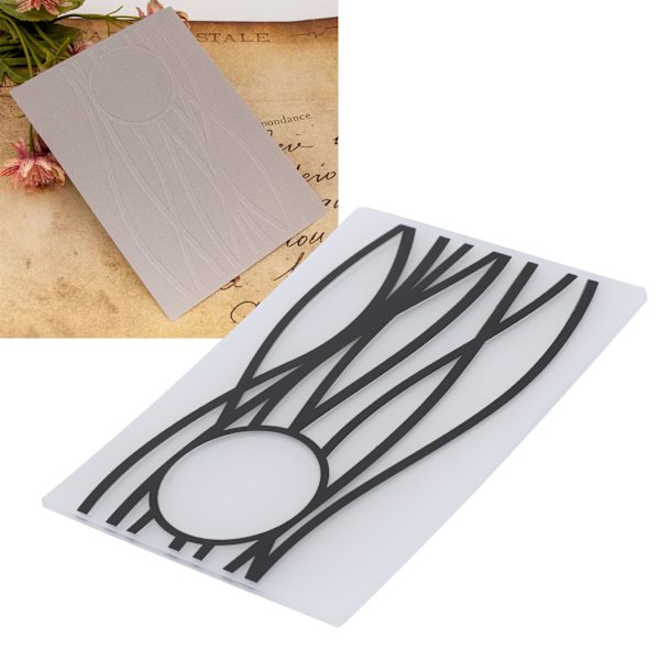 4 stk. plast prægningsmapper DIY-kortfremstilling Scrapbooking Præget skabelon Papirhåndværk EM243
