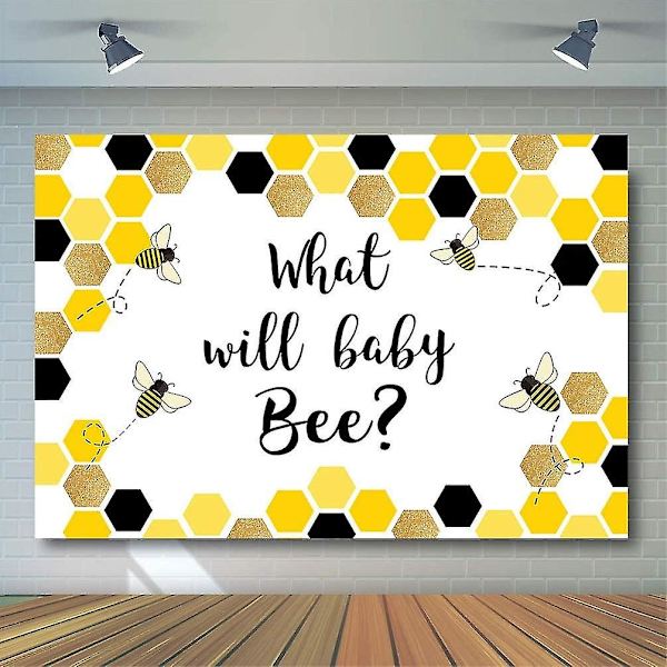 Hunajakenno Mehiläinen Sukupuolen paljastaminen Tausta 7x5ft Mitä Baby Bee Party Banner Dekorationer Valokuvaus Tausta Bitema Baby Shower Valokuva Taustat