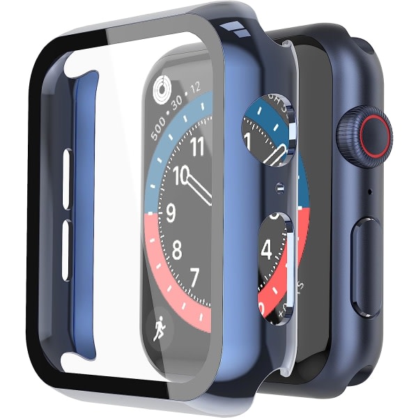 Smart Watch case, allt-i-ett-skärmskydd Apple Watch Svart 2-delat fodral 40mm/41mm/44mm/45mm
