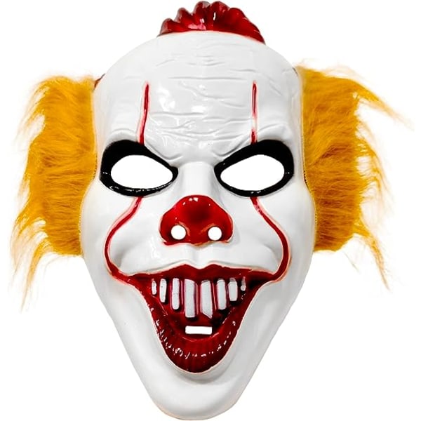 CQBB Halloween skrämmande clownmask - 3D-mask | Andningsbar Halloween Killer Clown Mask för barn
