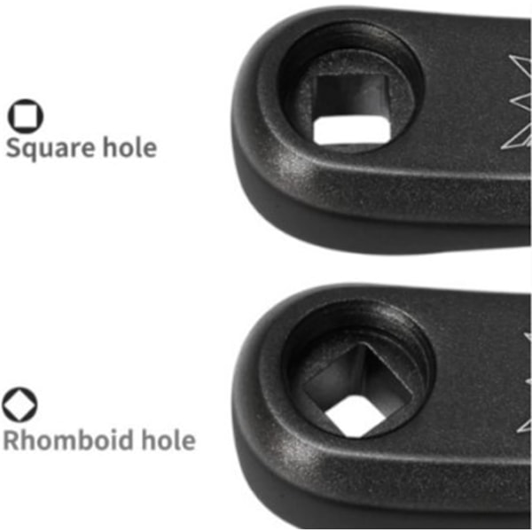 Keenso Universal cykelkrank 170 mm venstre aluminiumlegering cykelkrank til enkelt kæde Svart Square Hole