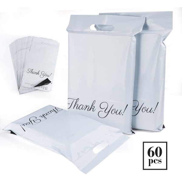 100 stk plastposer 30 x 40cm+5cm+7cm \"Takk\" Bærer