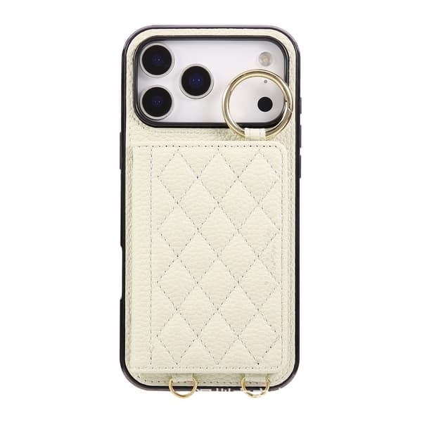 iPhone 17 Crossbody Lommebokdeksel | Litchi Tekstur med Ringstativ rød iPhone 17 pro max red_max red iPhone 17 pro max
