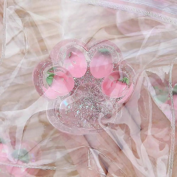 Håndlaget Taba Squishy Stor Katt, Kjempe Pote Squishy, Squishy Pote for Barn Voksne Strawberries